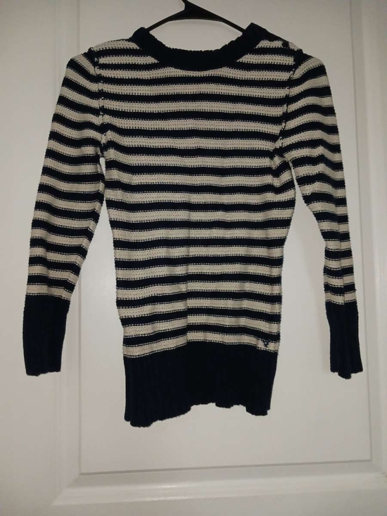American Eagle Outfitters Sweaters - American Eagle Outfitters Navy and Cream Striped Sweater